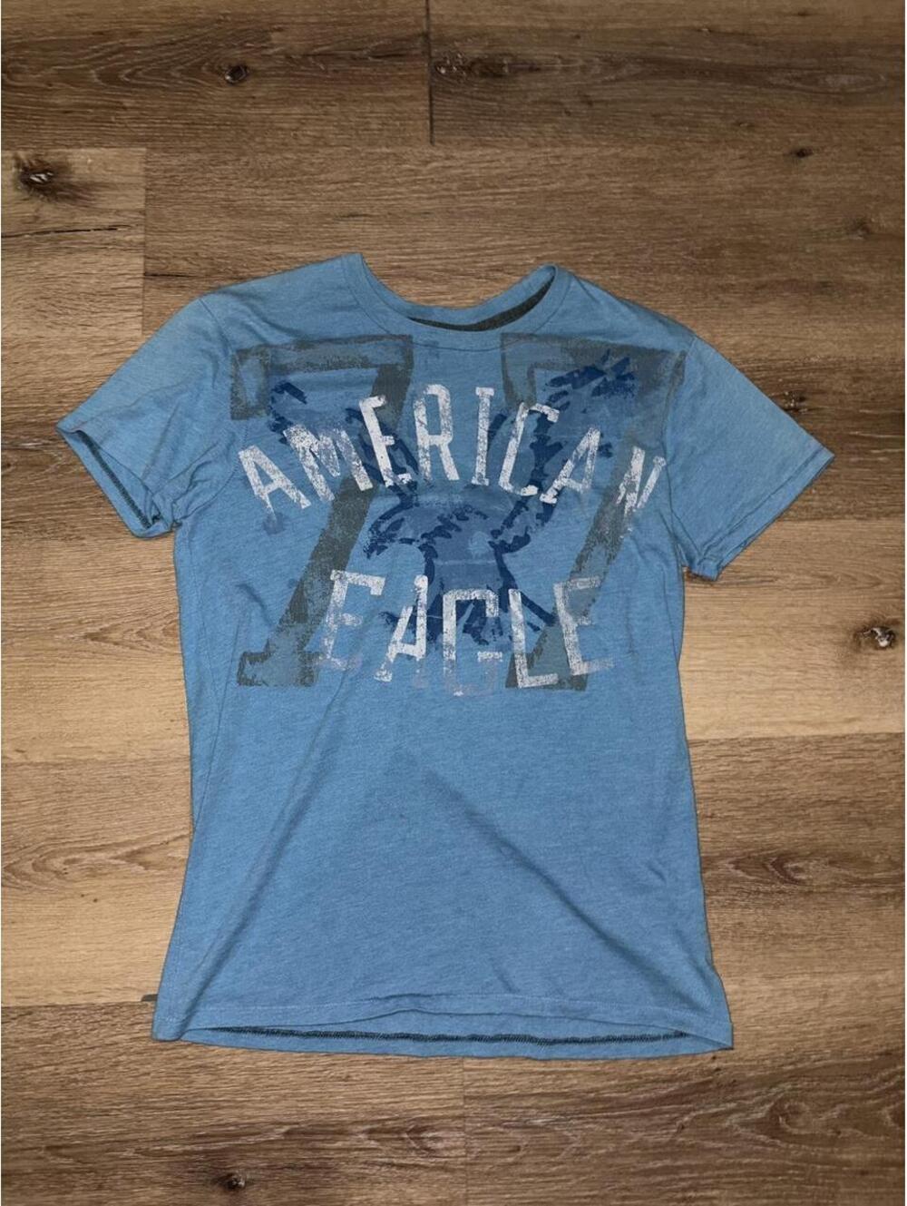 American Eagle Vintage Fit Graphic T-Shirt – Blue – Size XS